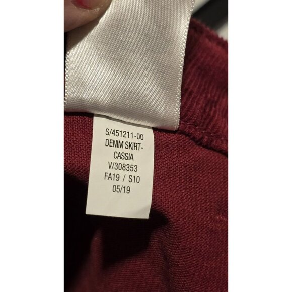 Old Navy Mini Skirt Womens Size Small Red Corduroy Pockets NWT Y2K Academia - Picture 6 of 9